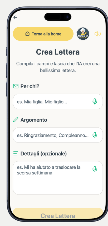 Crea lettere